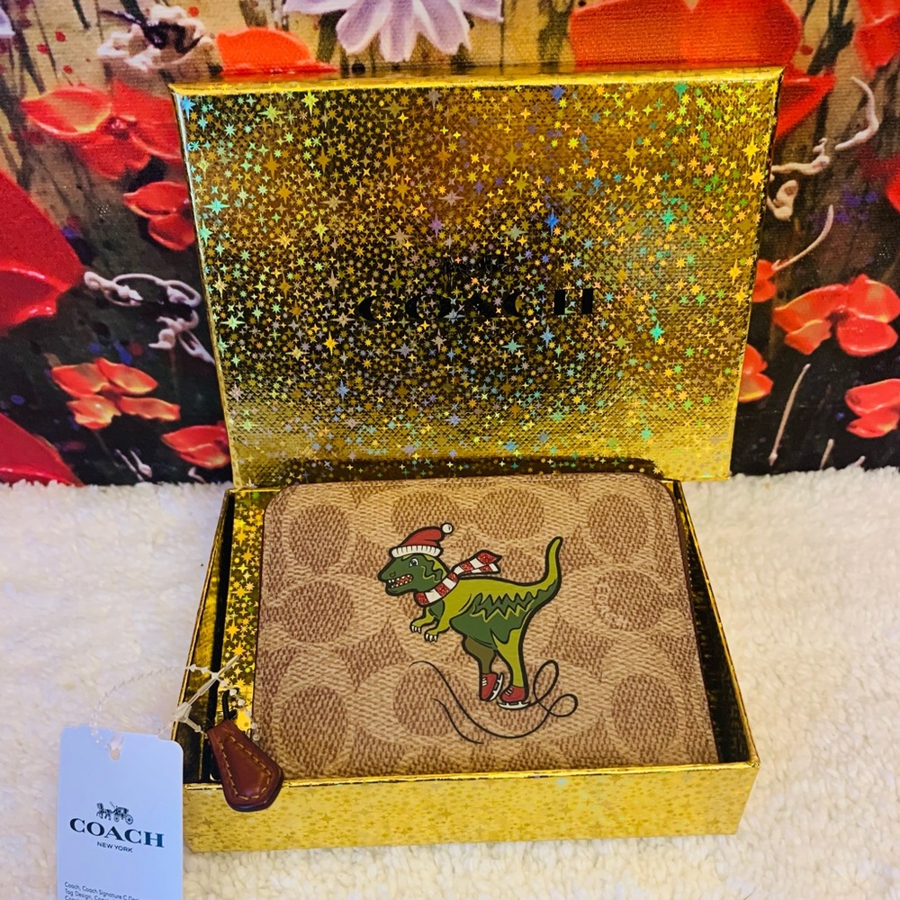 NWT Coach Santa Rexy wallet